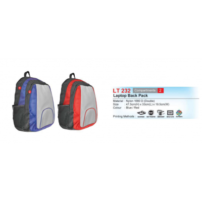 [Laptop Back Pack] Laptop Back Pack (Fully Padded Bag) - LT232